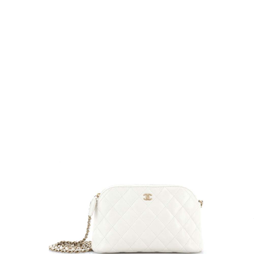 Chanel Cc Dome Zip Clutch With Chain #254448C43B